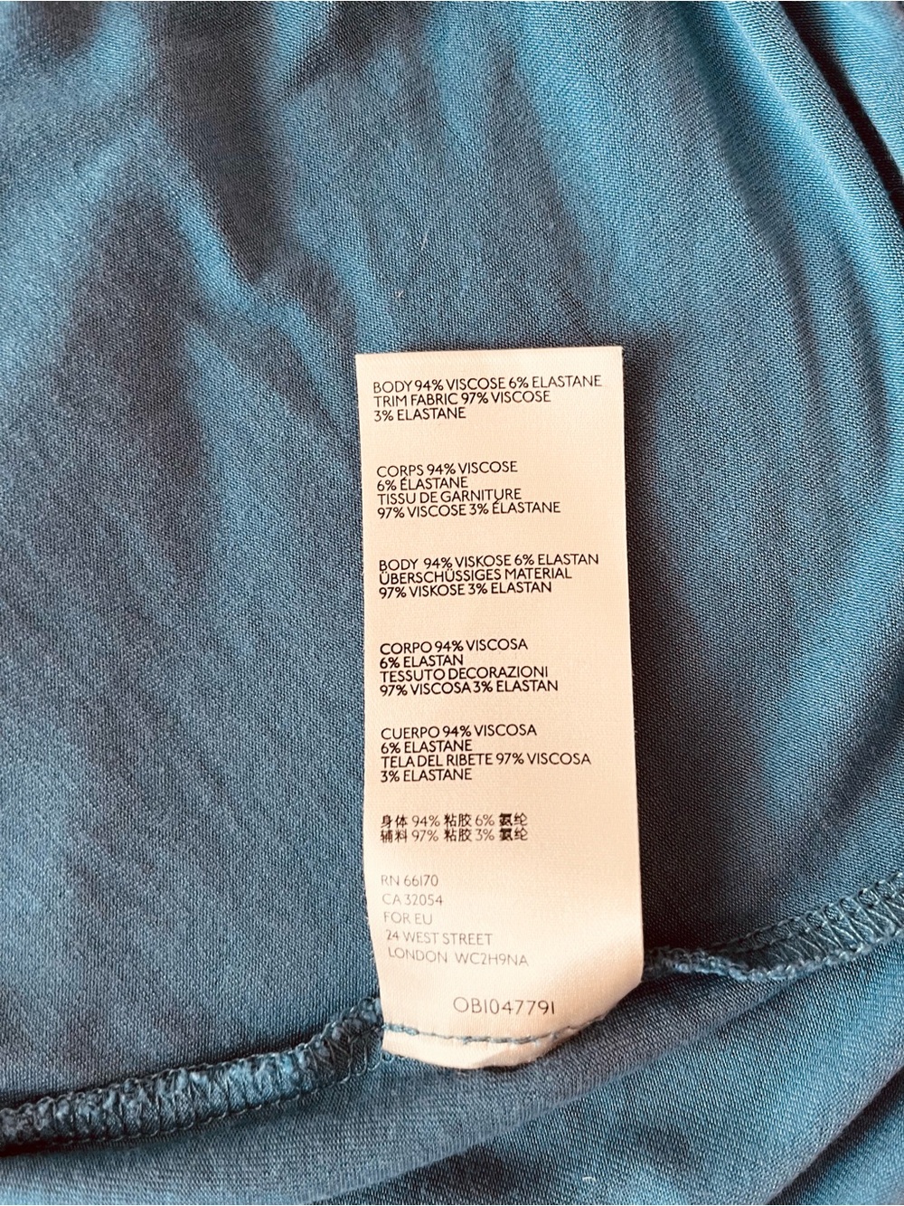 Free People Oversized Off The Shoulder VNeck Long Sleeve Top - Teal Blue - Picture 4 of 11